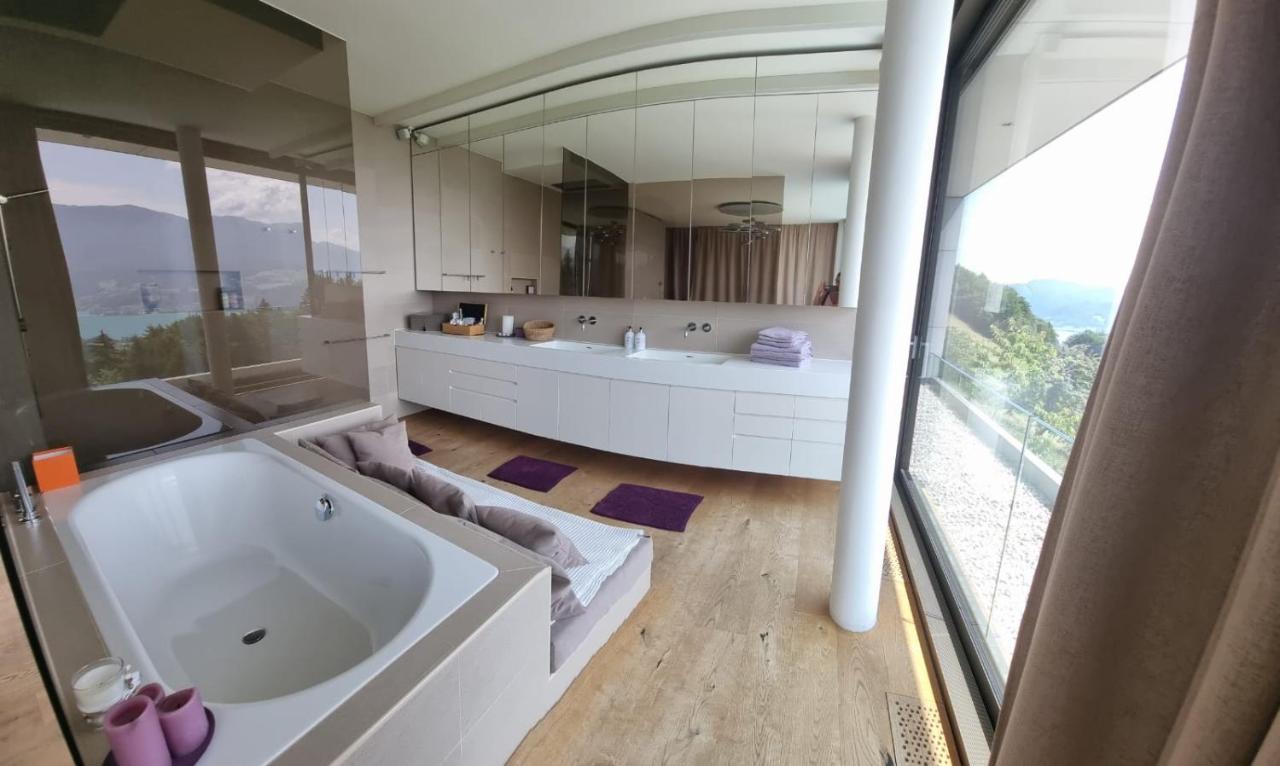 Attersee Luxury Design Villa With Dream Views, Large Pool And Sauna Nussdorf am Attersee Extérieur photo