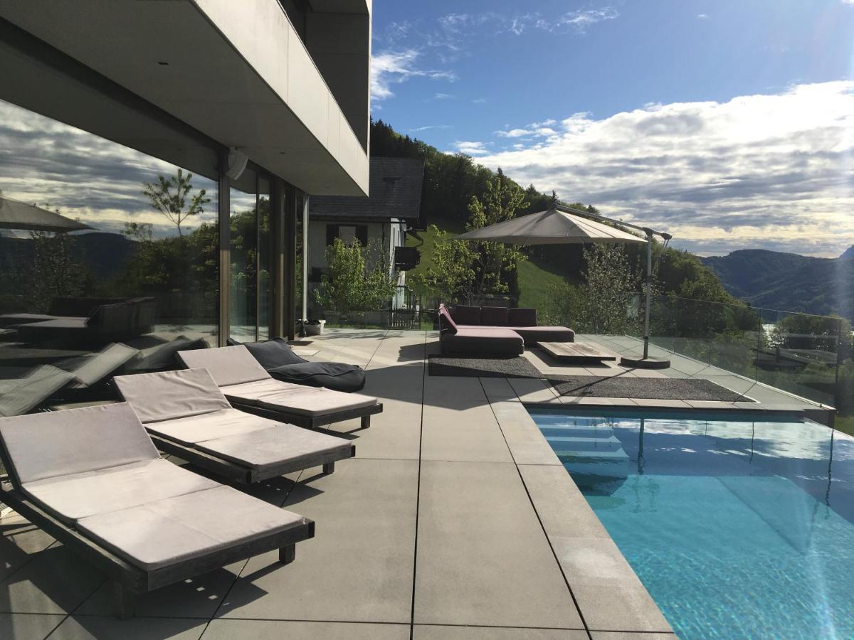 Attersee Luxury Design Villa With Dream Views, Large Pool And Sauna Nussdorf am Attersee Extérieur photo