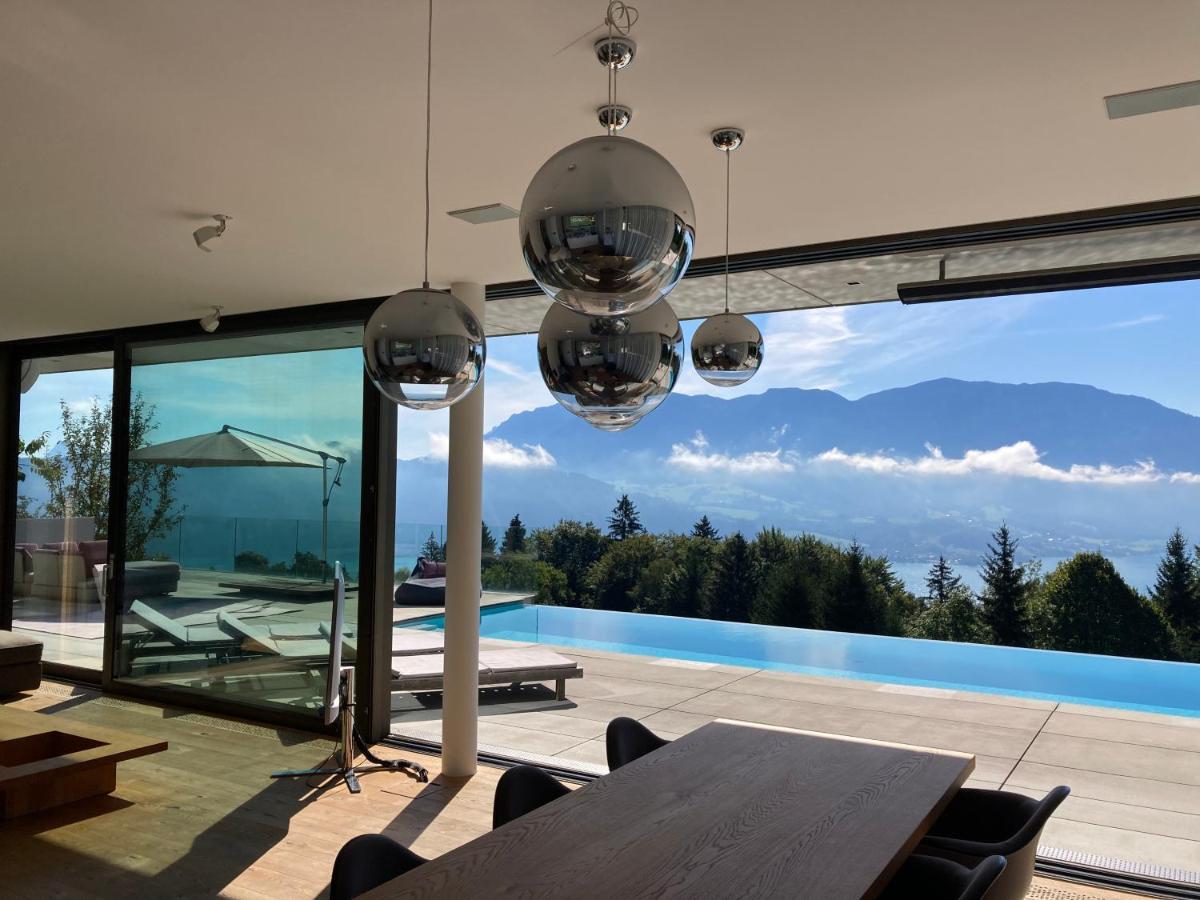 Attersee Luxury Design Villa With Dream Views, Large Pool And Sauna Nussdorf am Attersee Extérieur photo